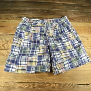 Berle Men’s Patchwork Indian Madras Bermuda Shorts Sz 42 VTG - Picture 1 of 11