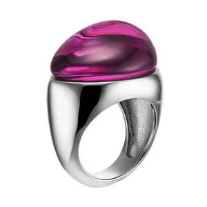 Baccarat Galea Sterling Silver Fuchsia Crystal Ring Size 5 2805622 - Picture 1 of 5