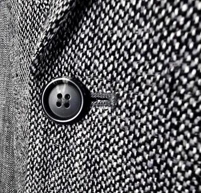 Vtg Stafford 100% Silk Tweed Sport Coat Blazer Black, White Speckled 40R - Image 1 of 4