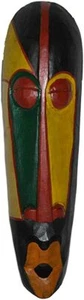 Tribal Tiki Crazy Aborigines Holz LIPPE Maske Tropical Bar Wand Dekor Design 20" - Bild 1 von 2