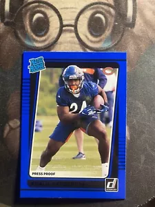 Tarjeta de fútbol americano Khalil Herbert 2021 Donruss Press Proof azul #318 - Imagen 1 de 2