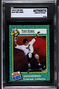 1990 SI for Kids #152 Tony Hawk SGC Authentic - Trimming - Picture 1 of 2