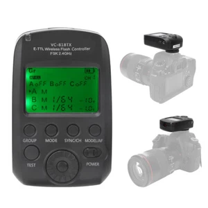 VISICO VC-818TX E TTL Flash Trigger Wireless 2.4G Wireless Transmitter Max Hot - Picture 1 of 12