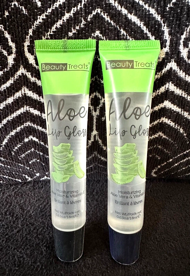 🌺2pk TRATOS DE BELLEZA ALOE + VITAMINA E REPARACIÓN HIDRATANTE ACEITE LABIAL BÁLSAMO LABIAL BRILLO LABIAL Foto 1 de 4