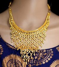 Indian New Design Gold Necklace Earrings Fashion Jewelry Bridal Set For Women