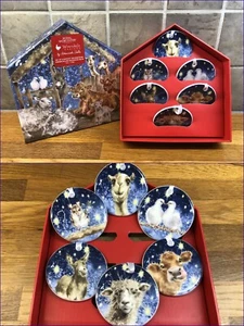 ROYAL WORCESTER WRENDALE Designs Weihnachten Porzellan Krippe hängende Ornamente NEU - Bild 1 von 15
