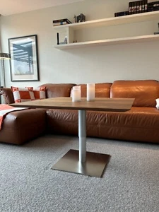 Couchtisch von Cramer aus Hamburg, Nussbaum, höhenverstellbar, 90x90 - Bild 1 von 10