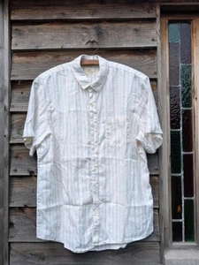 Camisa manga corta a rayas capa marina | Mediana | Cáñamo Tencel | Estilo 14370 - Imagen 1 de 10