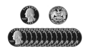 1983 S Washington Quarter Proof Roll Clad 40 US coins - Picture 1 of 1