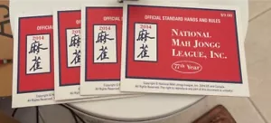 2014 National Mah Jongg League Card/Rule Large Print Set of 4 NEW - Picture 1 of 1