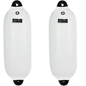 2 x Boat Fenders 800mm x 260mm Marina Dock Buffers, Fender Inflatable Black Tips - Picture 1 of 2