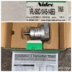 Nidec VRL-050C-10-K5-14BE9 Servo Planetary Gear Reducer VRL050C10K514BE9 Motor - Picture 1 of 12