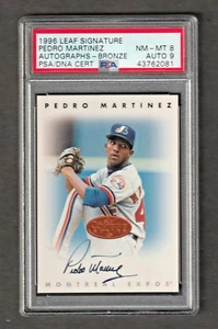 Pedro Martinez 1996 Leaf Bronze Autograph PSA 8 Auto 9 Boston Red Sox HOFer - Picture 1 of 2