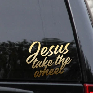 Jesus Take the Wheel Vinyl Funny Christian Vinyl Decal Sticker  - Picture 1 of 2