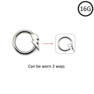 Surgical Steel Nose Hoop Omni Bead Ring Bolt Daith Ear Cartilage 16 Gauge 16G - Picture 1 of 1