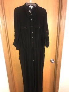 SPENSE WOMAN NWT BLACK STRETCH LOOSEFITTING JUMPSUIT SIZE 20W (2X) - Picture 1 of 3