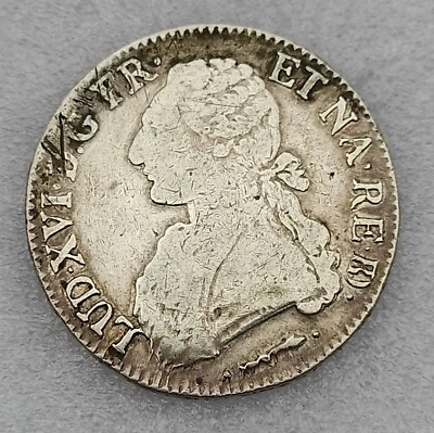 LOUIS XVI ECU DU BEARN AU BUSTE HABILLE  1778 PAU  vaquette Béarn - Photo 1/3