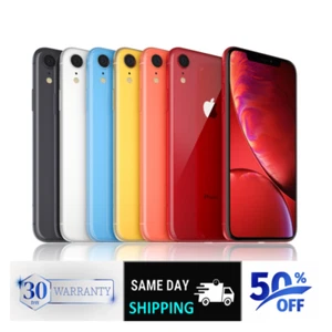 Apple iPhone XR 64GB GSM Unlocked ATT Verizon Metro PCS 4G LTE Screen 6.1" - Picture 1 of 8
