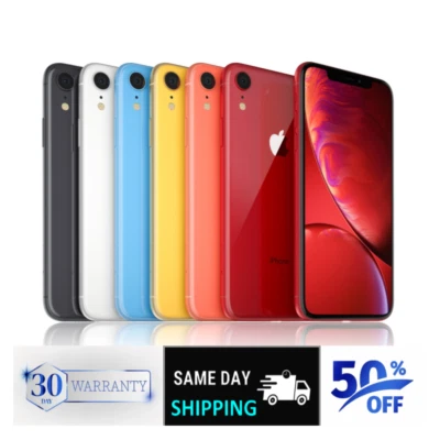 Apple iPhone XR 64GB GSM Unlocked ATT Verizon Metro PCS 4G LTE Screen 6.1" - Image 1 of 4