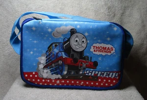 Official THOMAS AND FRIENDS Trains Kids Insulated Blue Lunch Bag Nice Shape - Picture 1 of 4