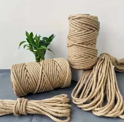 Natural Brown Jute Twine Rope 2-14mm Rustic String Burlap Cat Scratching Garden - Image 1 of 4