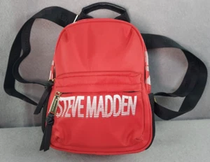 Steve Madden Mini Force Backpack Tote Purse Logo on Black Straps Travel SRP $98 - Picture 1 of 21