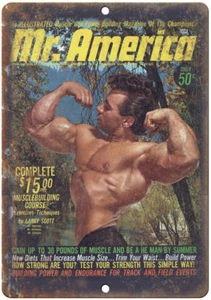 Mr. America Power Magazine Larry Scott 12" x 9" Reproduction Metal Sign W09 - Picture 1 of 1