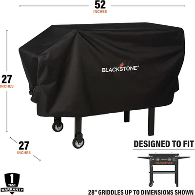 Blackstone 5091 Griddle Cover, 600D Polyester Canvas, Black - 52' W X 27' D X 27 - Imagem 1 de 4