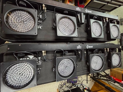CHAUVET DJ 4BAR LED Light System, Bags. Footswitch, DMX cable-PAIR (2 sets) - Image 1 of 4