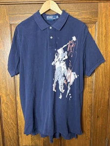 Vintage Polo Ralph Lauren Poloshirt Erwachsene Herren XL Big Pony RAR - Bild 1 von 3