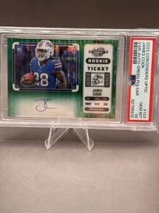 James Cook 2022 Contenders Optic Variation RC Rookie Auto Green Pulsar 05/15 - Imagen 1 de 4