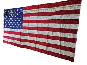 Bandera americana grande 50 estrellas Best Valley Forge EE. UU. 5' x 9,5' 100 % algodón Bunting - Imagen 1 de 9