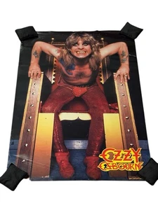 1982 Vintage Ozzy Osbourne Poster with Fangs 21x32 Black Sabbath Wall Art - Bild 1 von 9