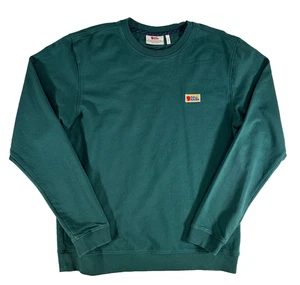 Maglione girocollo Fjallraven VARDAG verde cotone pullover uomo felpa GRANDE - Foto 1 di 8