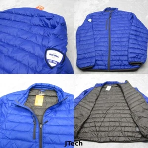Elevate Down Puffer Jacket Mens XL Royal Blue Zip Pockets Full Zip Irving NEW - Picture 1 of 18