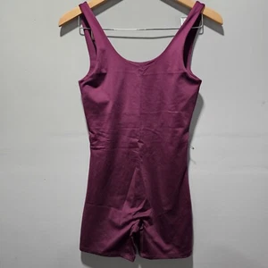 Girlfriend Collective Bodysuit Size M Womens Purple Romper Sleeveless Shorts - Picture 1 of 3