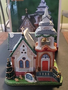 Lemax Olive Bills Fellowship Bell Tower Church Christmas Village 15779  - Picture 1 of 5