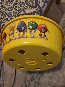 M&M CANDY BOWL STORE DISPLAY COLLECTIBLE YELLOW 12x12x5 Plastic - Picture 1 of 5