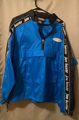Chaqueta cortavientos Joe Boxer vintage para hombre grande azul Foto 1 de 3