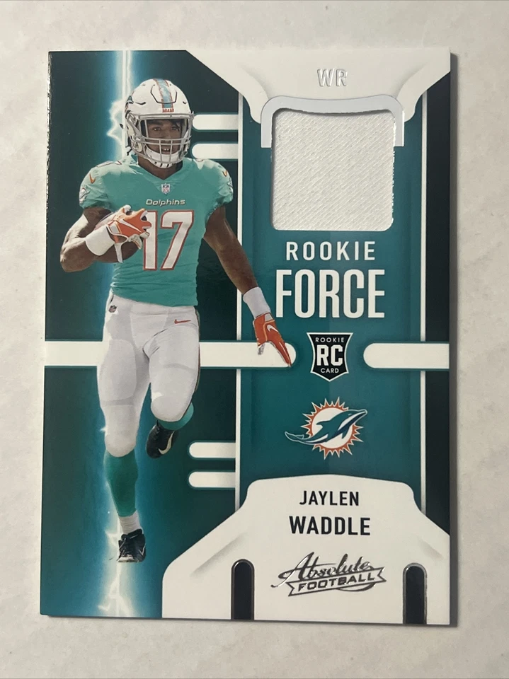 Jaylen Waddle 2021 Panini Absolute Rookie Force Patch - Image 1 of 2