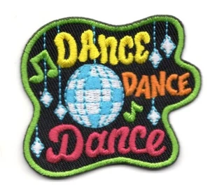 DANCE DANCE DANCE Iron On Patch Music Dancing - Picture 1 of 1