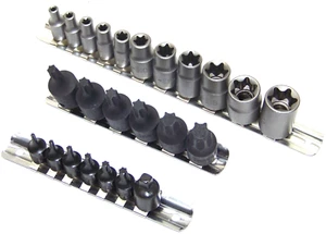 26 pc Air Impact Star Bit Torx Star Bit Female E Socket Male-Female Socket Set - Picture 1 of 2