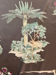 Duralee Fabric Paradise Palms Robert Allen Tropical Botanical Cotton Print  - Picture 1 of 8