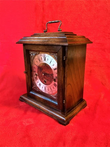 Old Vintage St. James Westminster Chime Bracket Clock Franz Hermle Movement Cover