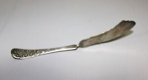 Antique Extra Coin Silver Plate, Master Butter Knife - Twisted Handle