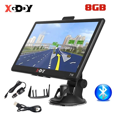 XGODY 7'' GPS Navigationsgerät Bluetooth Freisprechenanlage Navi DE EU Karten FM - Bild 1 von 4