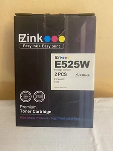 EZink E525W Toner Cartridges 2-Pack Black New In Original Box - Picture 1 of 1