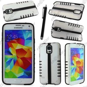 Coque Housse Etui TPU Demi Pliable Noir pour Samsung Galaxy S5 + Stylet - Photo 1 sur 1