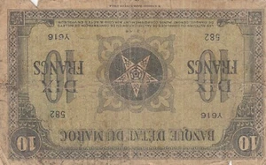 Morocco banknote Banque d'Etat du Maroc 10 francs (1944) P-25 - Picture 1 of 2