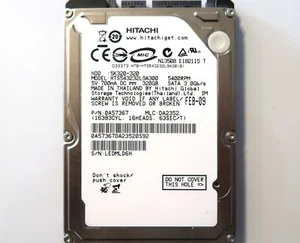 Hitachi HTS543232L9A300 0A57367 MLC:DA2352 320gb 2.5" Sata HDD Thailand FEB-09 - Picture 1 of 1